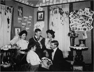Students sometimes entertained in their rooming houses.