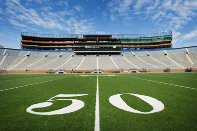Michigan Stadium fifty yard line