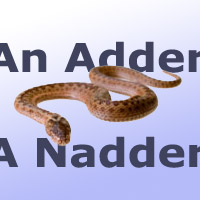 An adder, or a nadder?