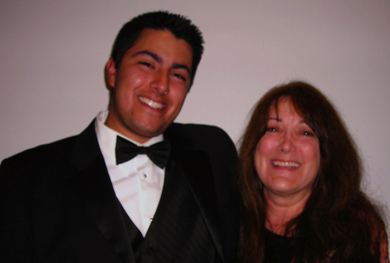 Beth Myerowitz returned to college at U-M as she searched for a new career. She happened to graduate at the same time as her son, Joshua Sanchez, this spring. (Photo courtesy Beth Myerowitz.)