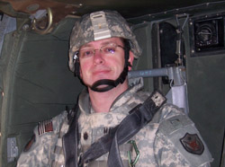 Commander William Mayes travels around Iraq helping to build its electrical infrastructure. The country's security situation is improving, he says, though it remains dangerous.
