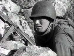A still from John Huston's 'The Battle of San Pietro,' a classic documentary about a World War Two battle that cost 1,000 American lives.