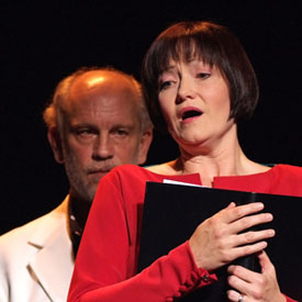 Malkovich played serial killer Jack Unterweger onstage in 'The Infernal Comedy' (alongside Laura Aiken.)