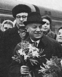 William Revelli arrives in the Soviet Union. (Image courtesy of the U-M Bentley Historical Library.)