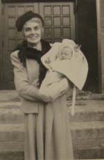 Alice Lloyd poses with a friend's baby. (Image courtesy of U-M's Bentley Historical Library.)