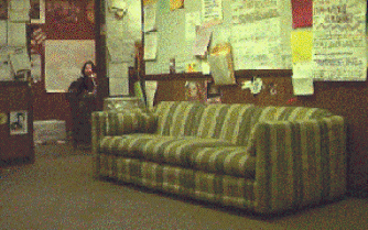 WCBN lobby in the 70s.