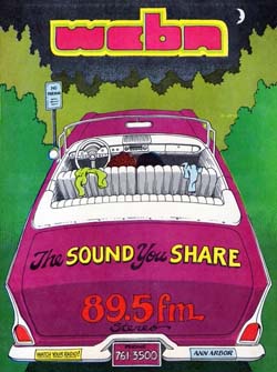 WCBN poster by Gary Grimshaw.