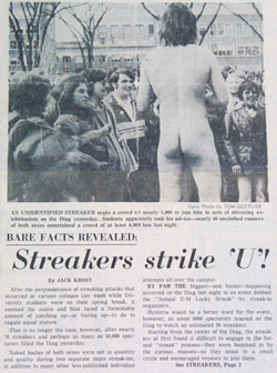 This story appeared on the front page of the Michigan Daily on March 13, 1974.