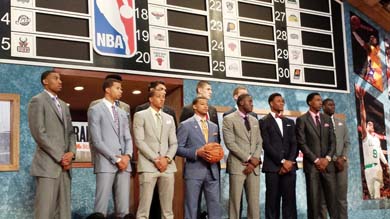 Burke with 2013 draftees.