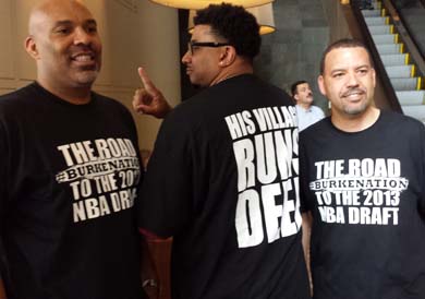 Burke fans in t-shirts.