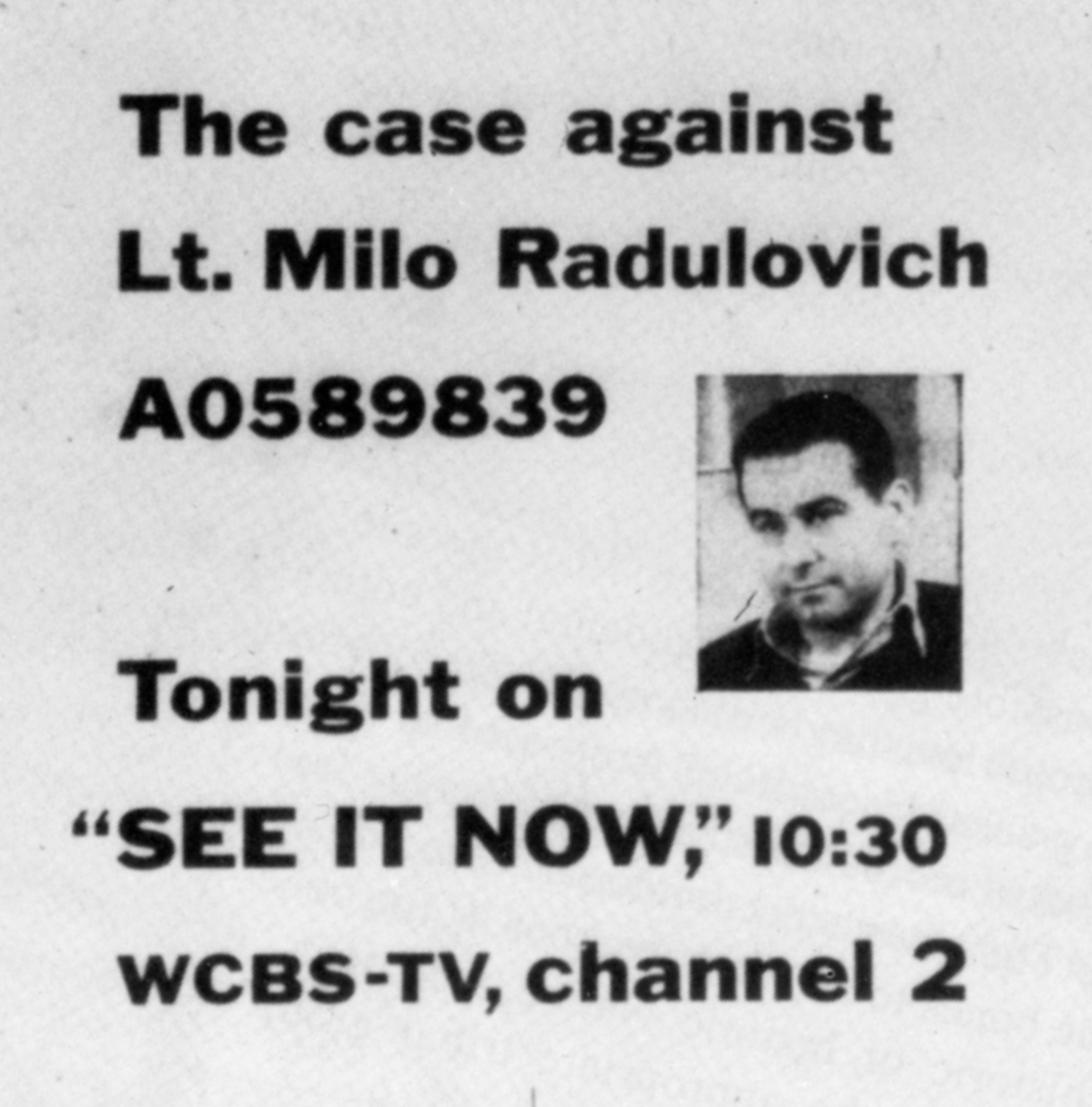 "See It Now" Advertisement in New York Times, Oct. 20, 1953.