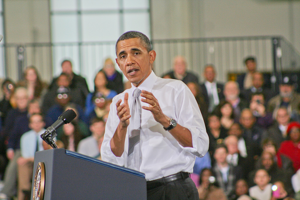 Obama speaks seriously