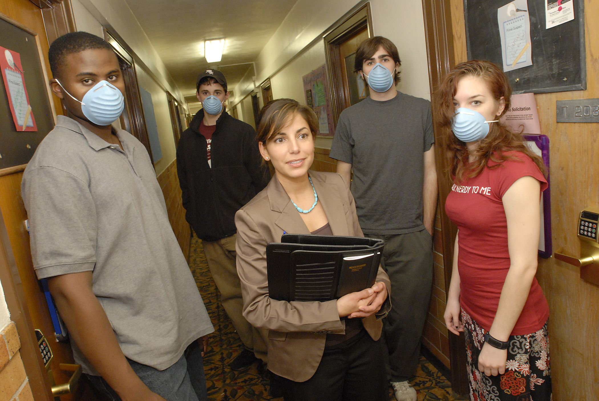 Allison Aiello with study participants