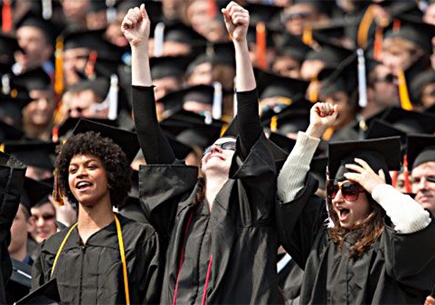 spring commencement grads