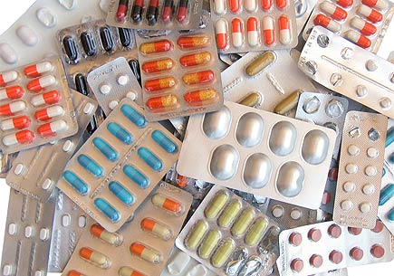 Photo of several types of medications in blister packs. Image credit: sxc.hu user alaasafei