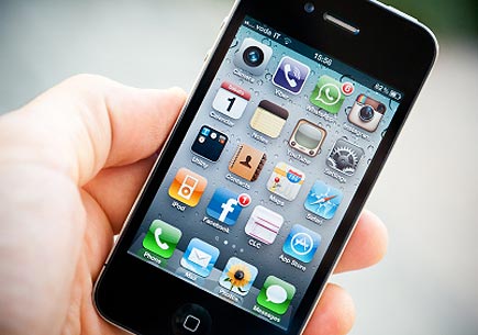 Photo of an iPhone home screen (stock image)