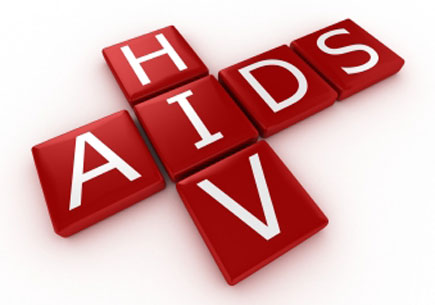 Photo of letter tiles spelling out AIDS and HIV (stock image)
