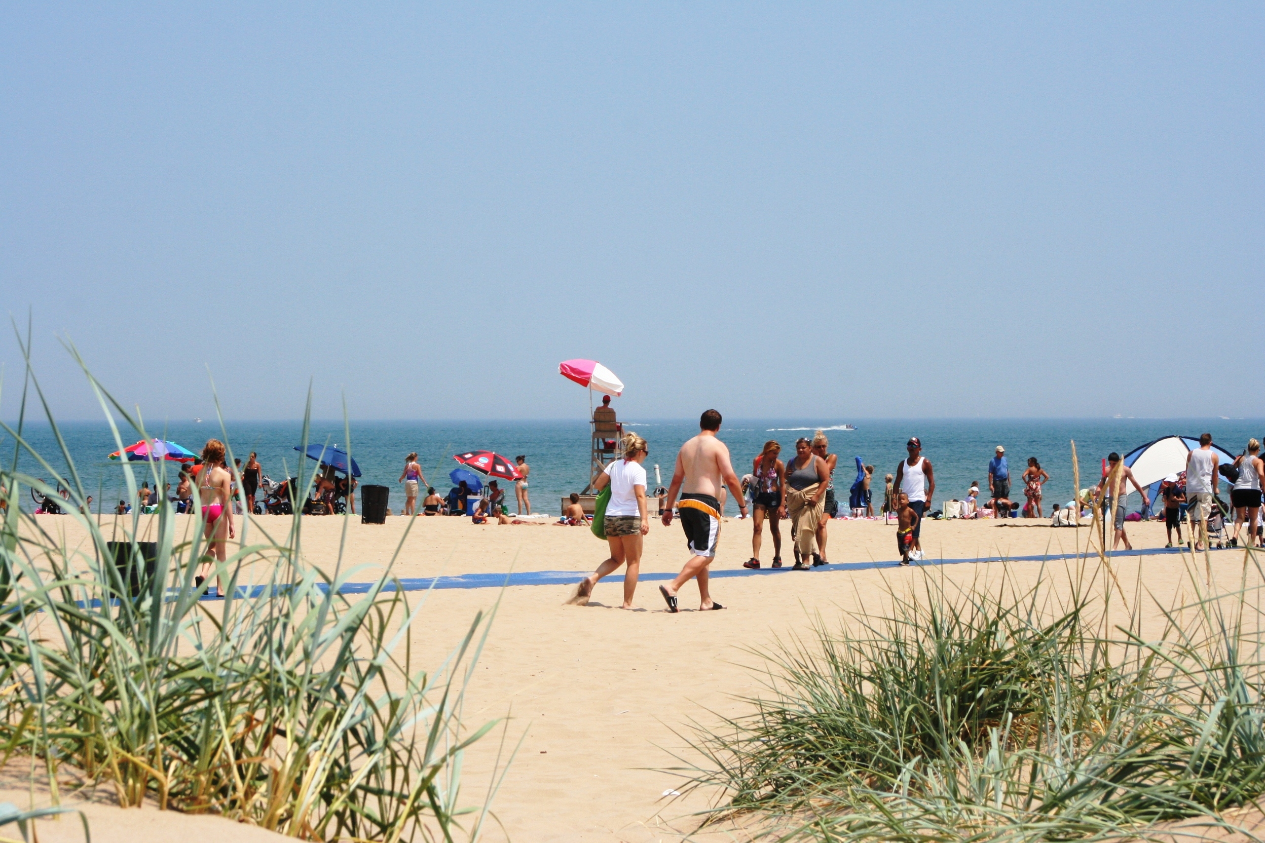 North Beach in Racine, Wis., on Lake Michigan. Image credit: Julie Kinzelman, City of Racine