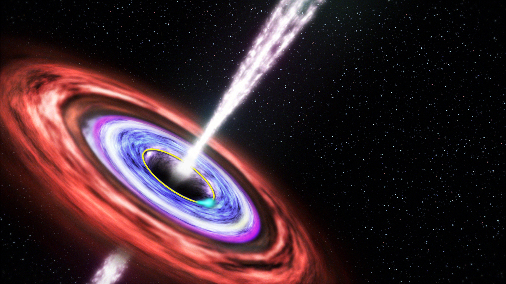 Researchers have identified a distinctive X-ray signal that comes from matter on the verge of falling into the black hole. Image credit: NASA's Goddard Space Flight Center