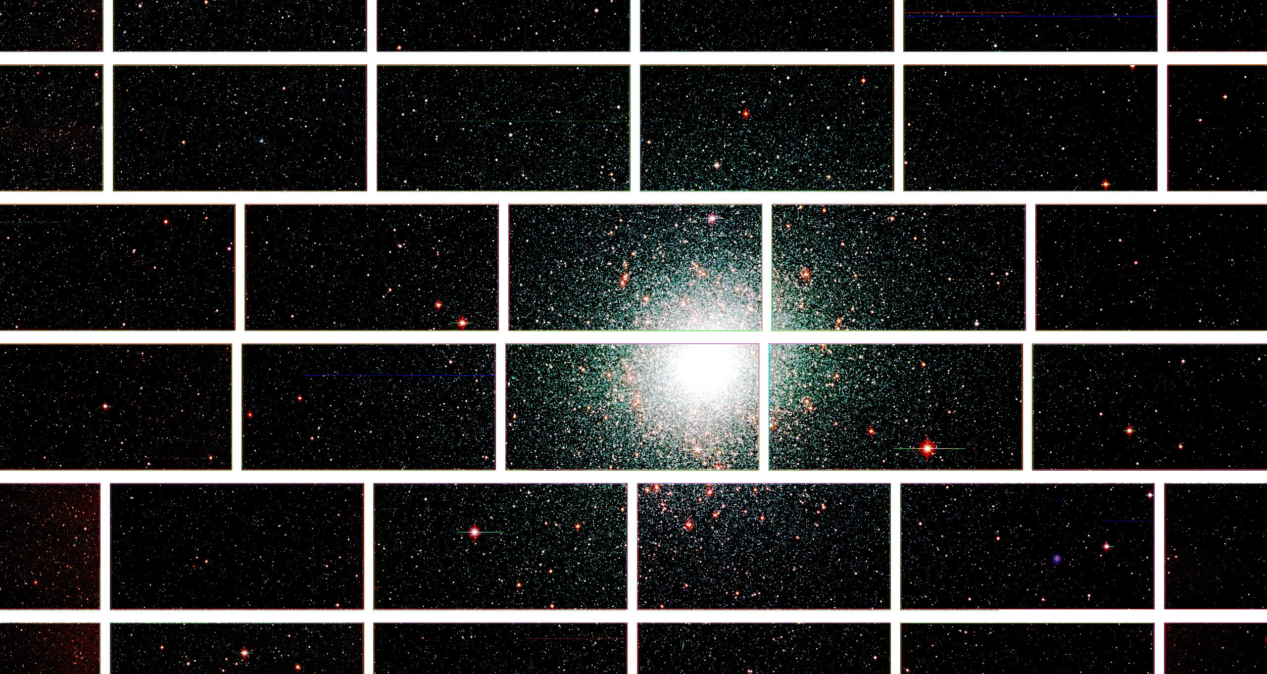 Zoomed-in image from the Dark Energy Camera of the center of the globular star cluster 47 Tucanae, which lies about 17,000 light years from Earth. Image credit: Dark Energy Survey Collaboration