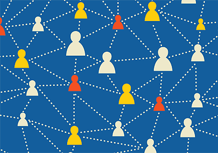 Illustration of a social media network. (stock image)