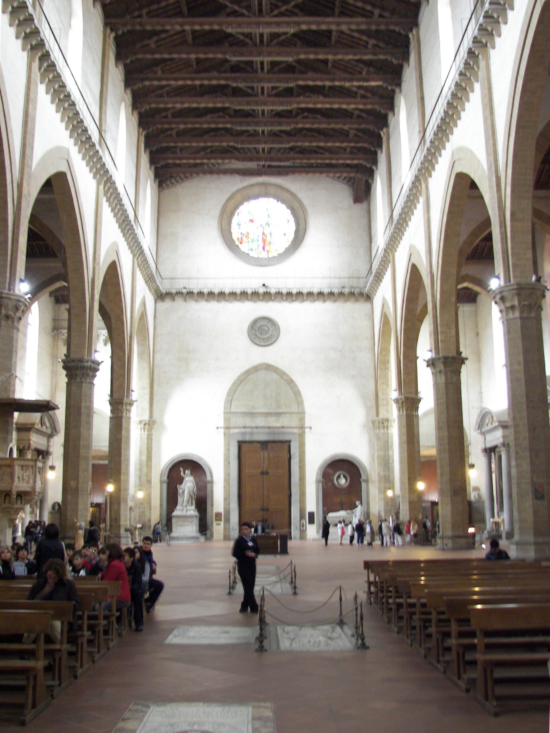 Architectural trusses such as those that support the roof of the Basilica di Santa Croce in Florence inspired the University of Michigan researchers who found that gels hold their structure with a similar approach. Image credit: Wknight94 (Own work) [GFDL (http://www.gnu.org/copyleft/fdl.html) or CC-BY-SA-3.0 (http://creativecommons.org/licenses/by-sa/3.0/)], via Wikimedia Commons