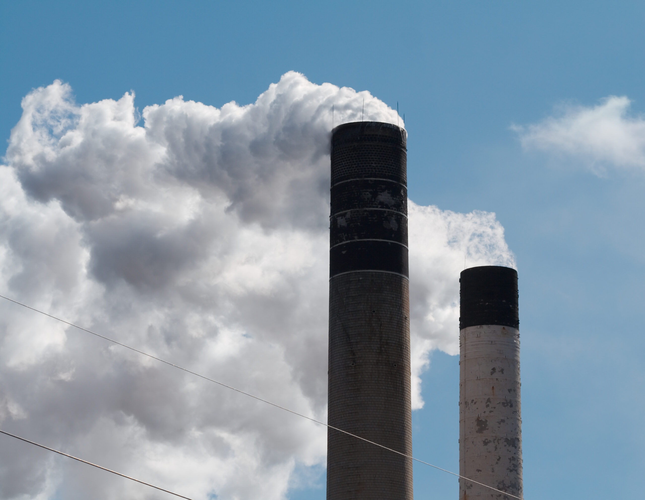 Smokestacks, in Champaign, Illinois. Image credit: wikimedia commons user Dori