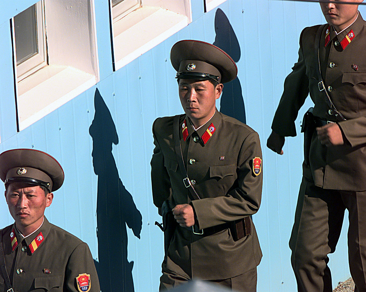 North Korean soldiers march at the demilitarized zone, or DMZ, that divides the Koreas. Image credit: TSGT James Mossman, U.S. Air Force via wikimediacommons.org