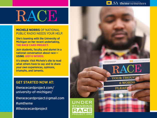 Race Card Project promotional flyer. Image credit: U-M LSA