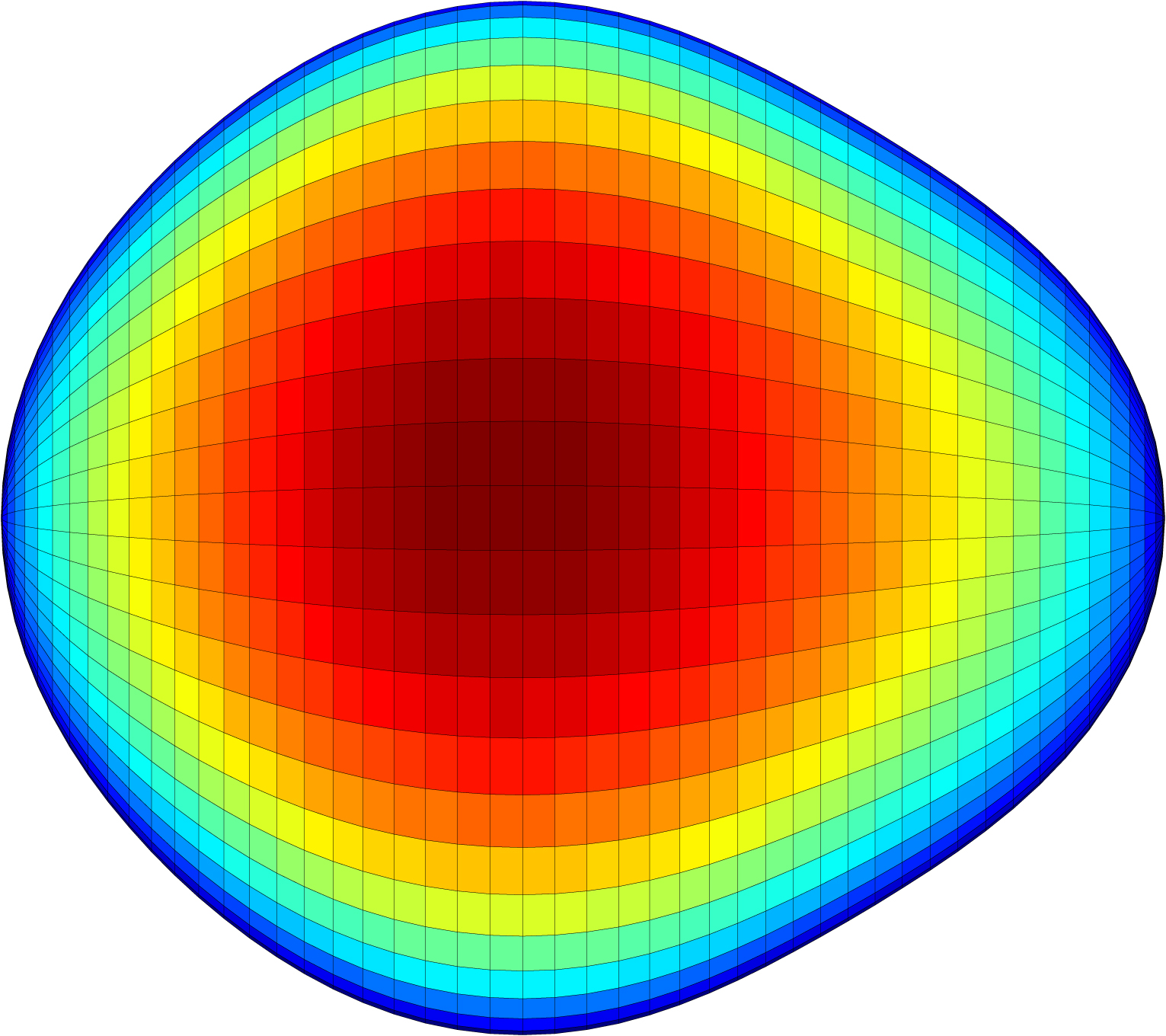 A graphical representation of the pear-shaped nucleus of an exotic atom. The shape of the nucleus could give clues to why the universe contains more matter than antimatter. Image credit: Liam Gaffney and Peter Butler, University of Liverpool