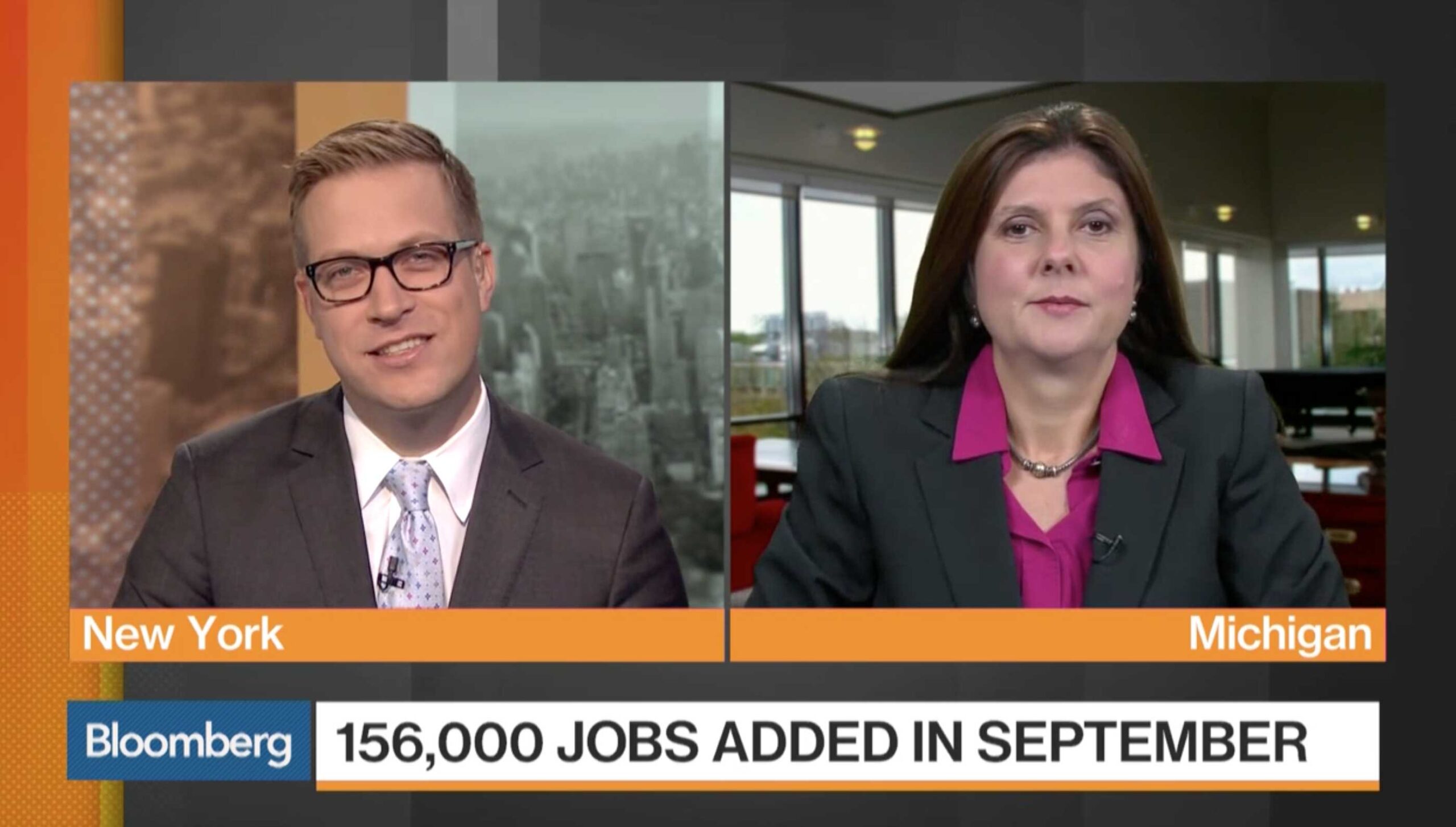 Betsey Stevenson (Ford School) on Bloomberg TV from the studio