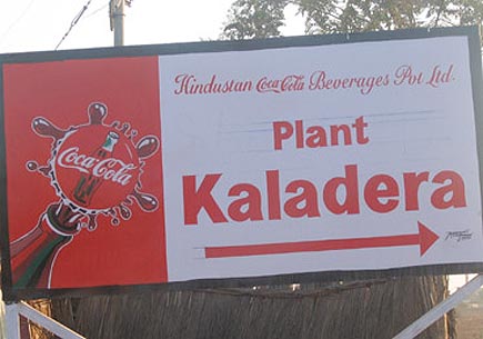 Sign at Kala Dera Plant. Image credit: India Resource Center