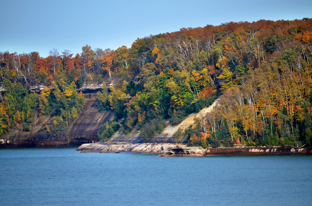 Pictured Rocks National Lakeshore, Lake Superior. Image credit: Michigan Sea Grant