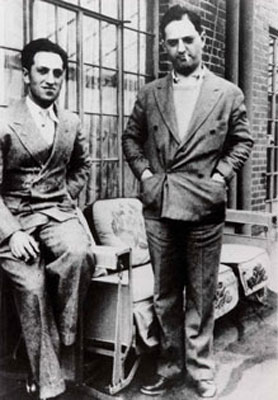 George and Ira Gershwin, pictured in New York in 1928, not only worked side by side, but lived next door to one another for most of their lives. (Photo courtesy of the Ira and Leonore Gershwin Trusts.)