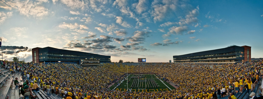 A packed Michigan Stadium circa 2009. Image credit: Flickr.com user Brian Wolfe