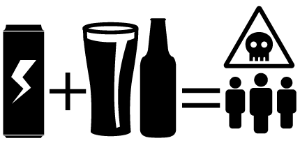 Icons courtesy of the Noun Project. Energy Drink icon designed by Rohan Gupta. Alcohol icon designed by Phil Laver. Community icon designed by Edward Boatman. Hazard icon designed by Dimitry Sokolov.