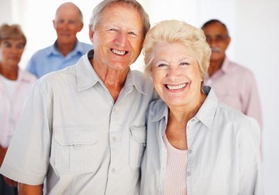 A group of happy senior citizens. (stock image)