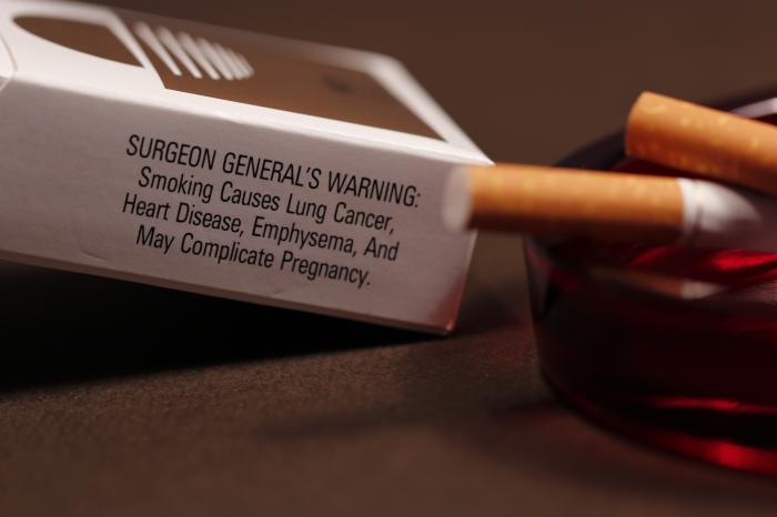 An opened pack of cigarettes with its side-panel health warning to would-be smokers stating some of the ill effects attributed to smoking. Image credit: Debora Cartagena, Centers for Disease Control and Prevention