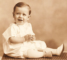Frank Hursley Jr. as a baby