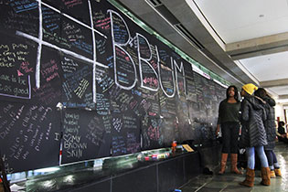 #BBUM board with student writing by Adam Glanzman.