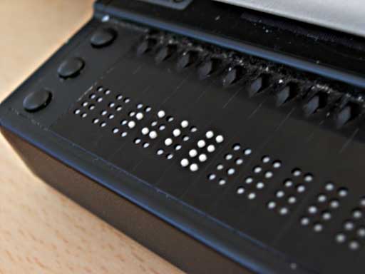 Braille display. Image credit: Wikimedia Commons