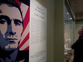A panel from the Sayles exhibit