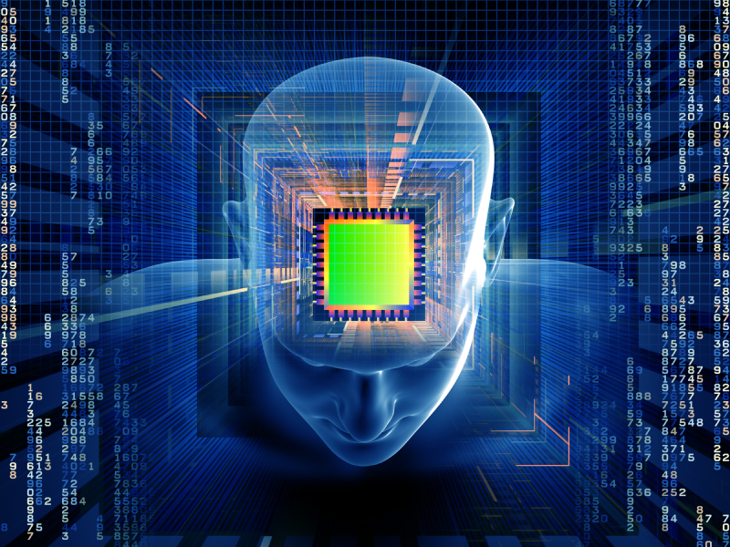 Abstract image of a brain with data. (stock image)