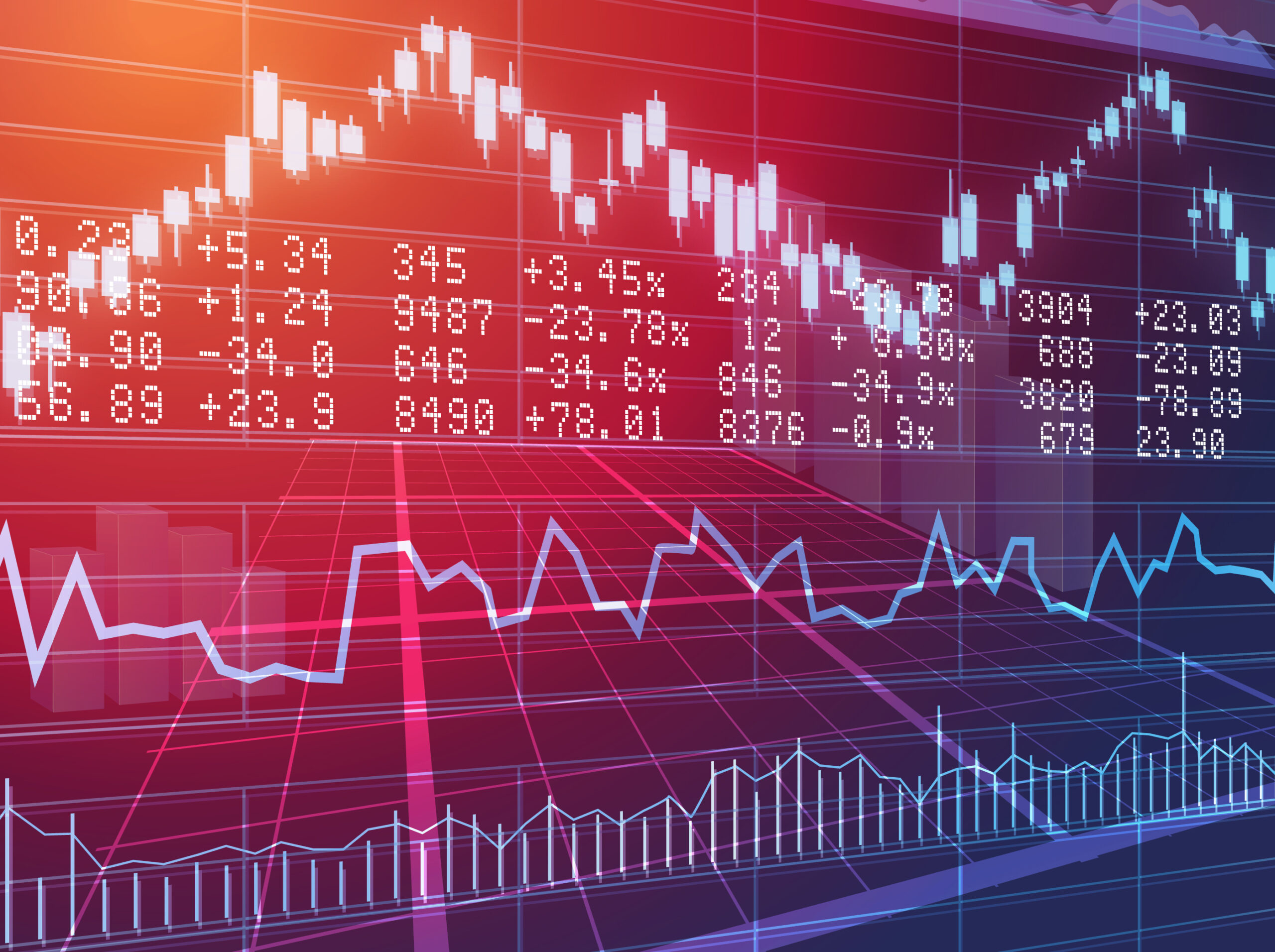 Market data illustration. (stock image)