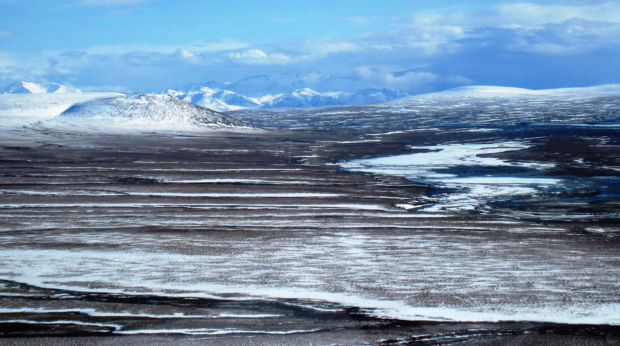 Spring breakup of ice on the Kuparuk River, Alaska’s North Slope. Image credit: George W. Kling