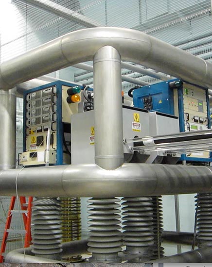 The ion implanter shot charged helium atoms into the metal sample, reproducing the damage that occurs when metal in a nuclear reactor absorbs neutrons and emits helium atoms.