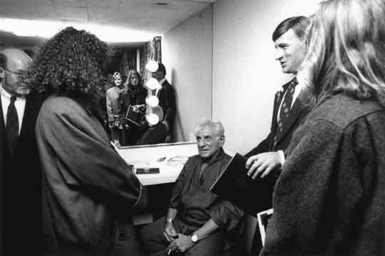Leonard Bernstein conducted the Vienna Philharmonic in celebration of his 70th birthday and Hill Auditorium's 75th anniversary on October 29, 1988.