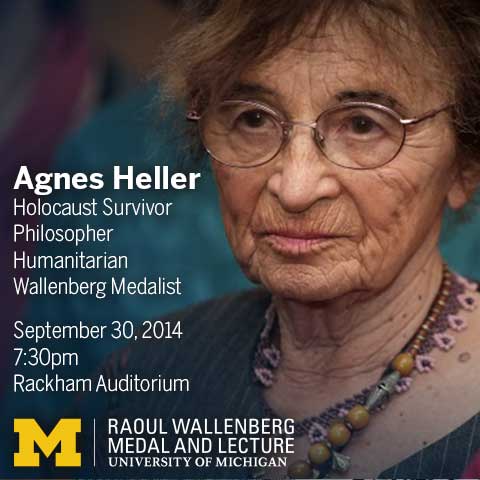 Agnes Heller, Holocaust survivor, philosopher, humanitarian, Wallenberg Medalist