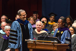 President Schlissel with Regent White.