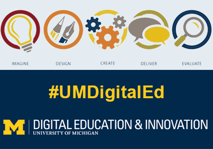 Digital Education & Innovation at the University of Michigan: Imagine, Design, Create, Deliver, Evaluate